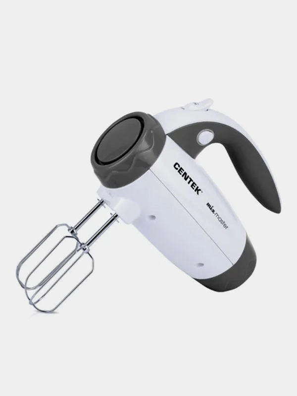 Миксер Centek CT-1114, белый/серый, 350Вт, 6 скоростей