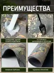 Серый коврик для ванной и туалета противоскользящий, быстросохнущий, диатомитовый 50*80 см