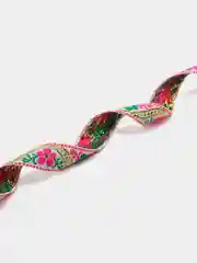Зеленый тесьма жаккардовая ширина 2 см