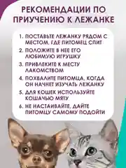 Серый лежанка для кошек и мелких пород собак Bio-line, двухсторонняя, 40 х 50 х 15 см