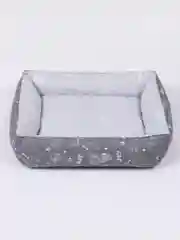 Серый металлик лежанка для кошек и мелких пород собак Bio-line, двухсторонняя, 40 х 50 х 15 см