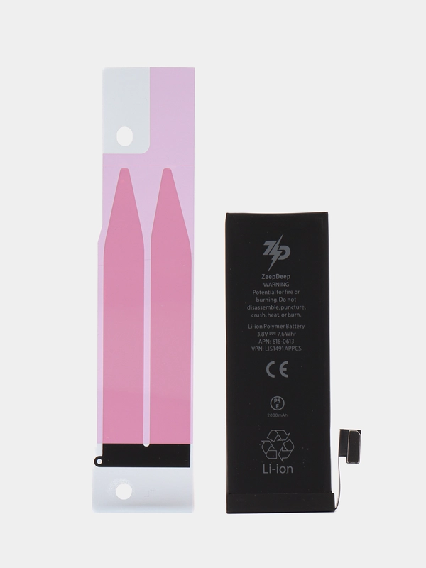 Аккумулятор для iPhone 5 (1800mAh), увеличенная емкость, монтажный стикер ZeepDeep