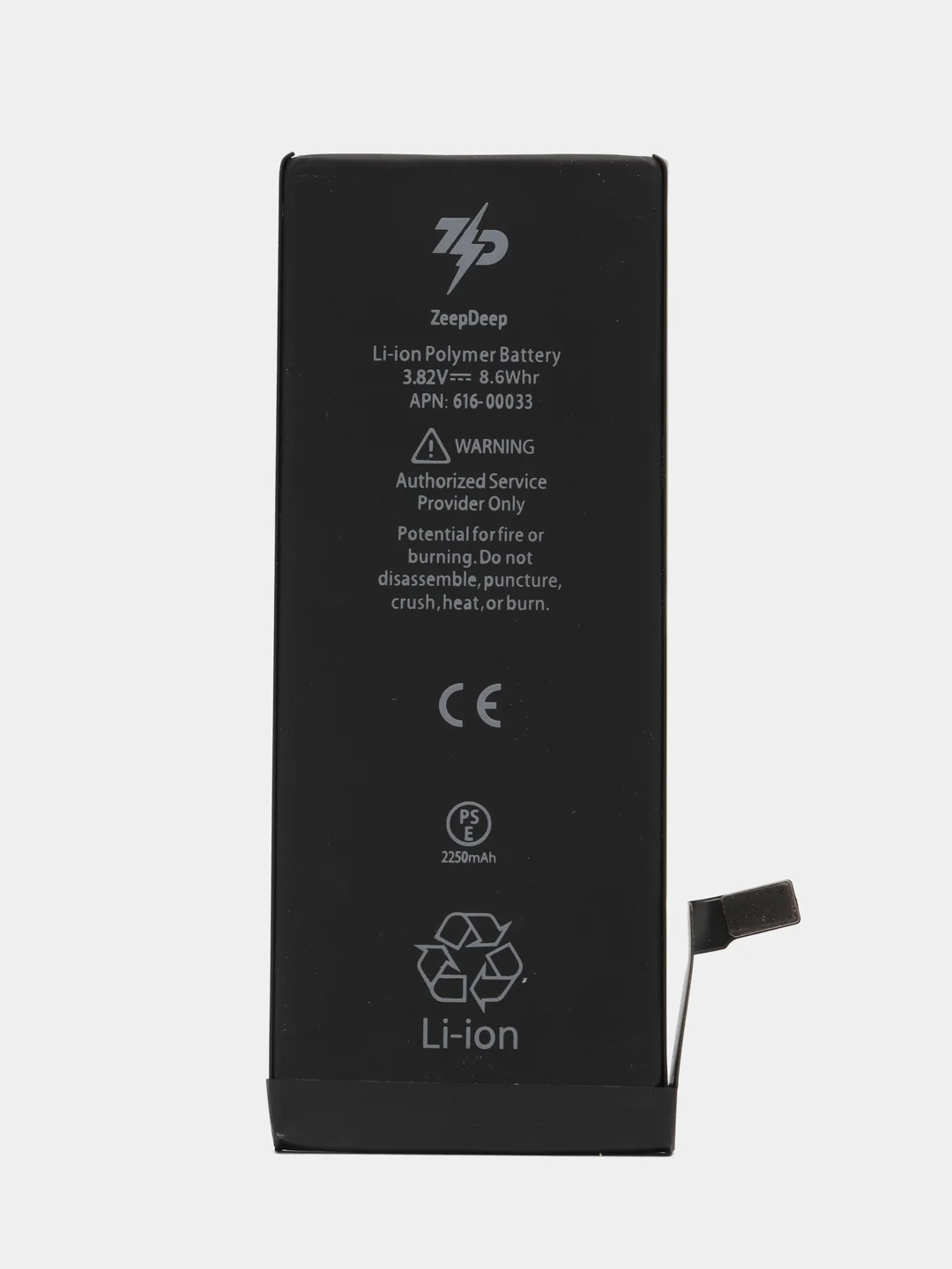 Аккумулятор для iPhone 6S (1800mAh), увеличенная емкость, монтажный, стикер