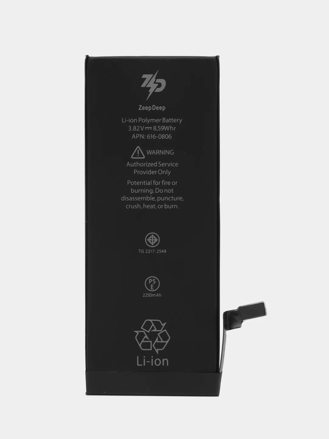 Аккумулятор для iPhone 6 (2150mAh), увеличенная емкость, монтажный стикер ZeepDeep