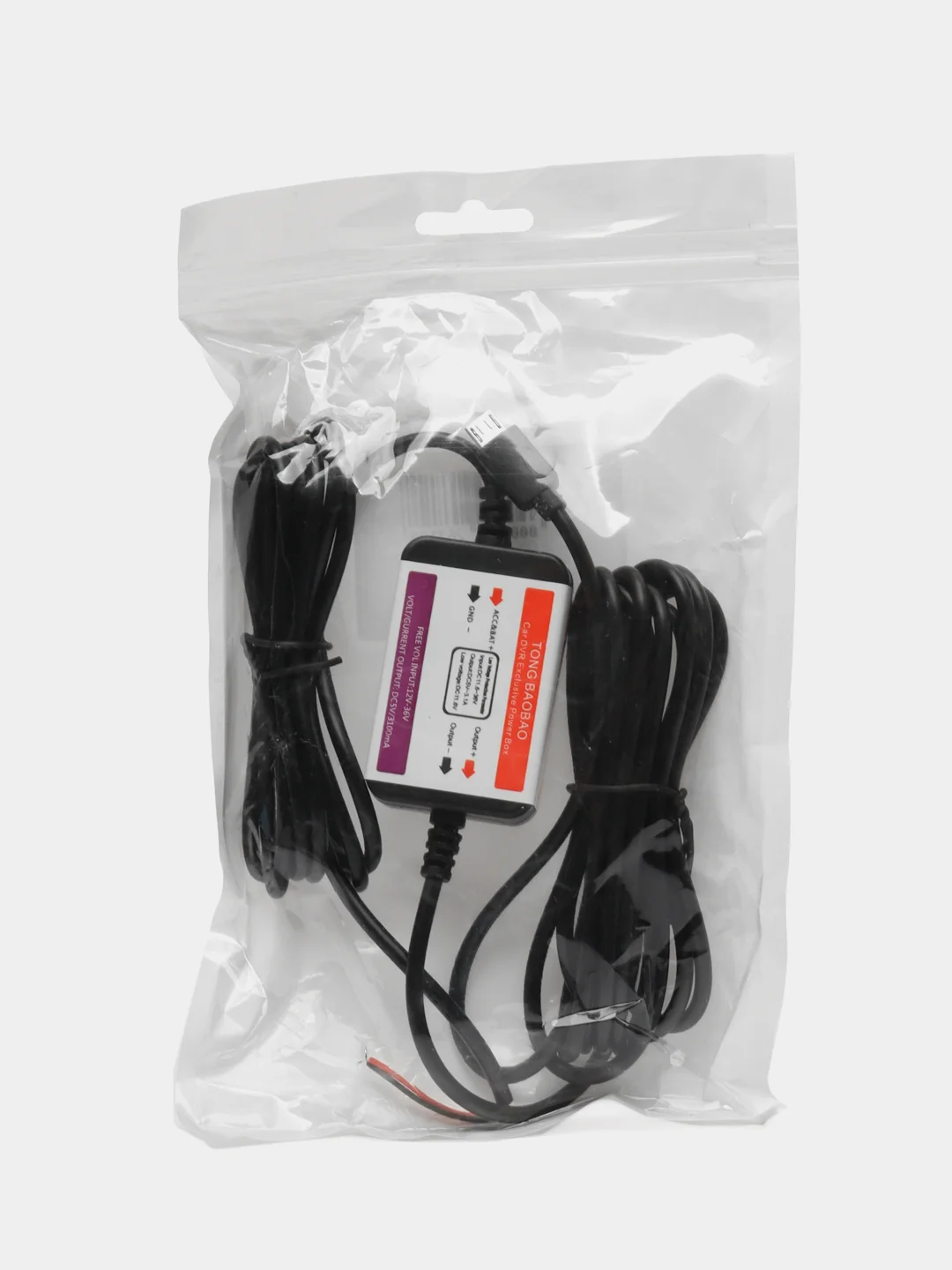 Кабель питания MICRO USB для скрытой установки видеорегистратора 12/24v 2A 3метра