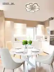 Управляемая потолочная люстра светодиодная без пульта Estares СRYSTAL 60W ON/OF,до 20 кв.м