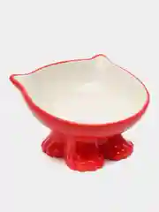 Алый миска керамическая, для кошки и собак