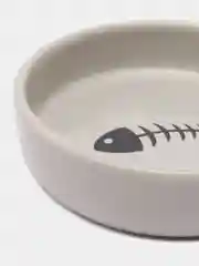 Серый металлик миска керамическая, для кошки и собак