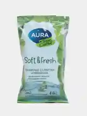 Влажные салфетки Aura Tropic Cocktail, освежающие, 15 шт