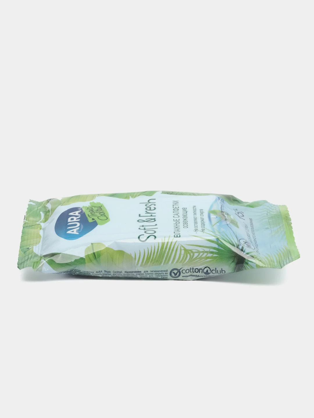 Влажные салфетки Aura Tropic Cocktail, освежающие, 15 шт