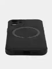 Черный чехол на iPhone 11, 12, 12 Pro, кожаный, с функцией беспроводной зарядки