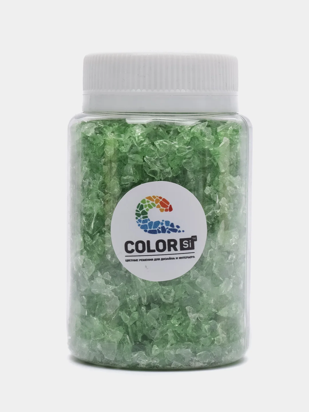 Зеленый стеклянная крошка, цветное стекло, фр. 1-4 мм, 150 гр, COLOR SI