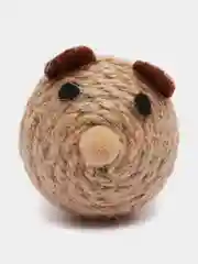 Игрушка для кошек, мышка-колобок погремушка из джута