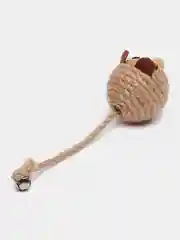 Игрушка для кошек, мышка-колобок погремушка из джута