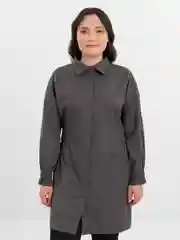 Серый рубашка платье