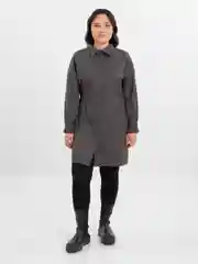 Серый рубашка платье