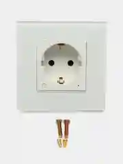 Белый умная розетка Алиса с выключателем и заземлением, WiFi