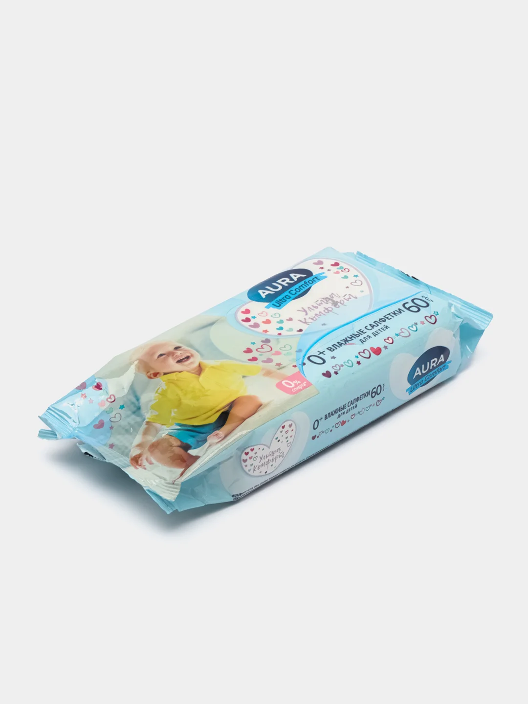 AURA Ultra comfort" Влажные салфетки для детей, 60 шт