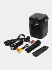Черный проектор Lingbo T8, Android, Wi-Fi, HDMI, USB, Bluetooth, со штативом, домашний кинотеатр