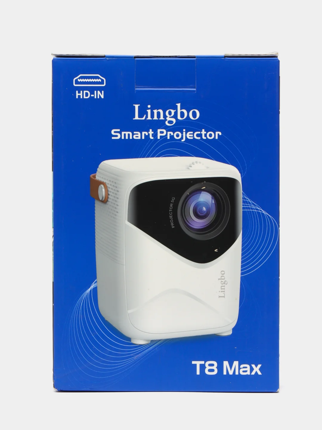 Черный проектор Lingbo T8, Android, Wi-Fi, HDMI, USB, Bluetooth, со штативом, домашний кинотеатр