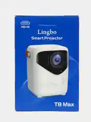 Черный проектор Lingbo T8, Android, Wi-Fi, HDMI, USB, Bluetooth, со штативом, домашний кинотеатр
