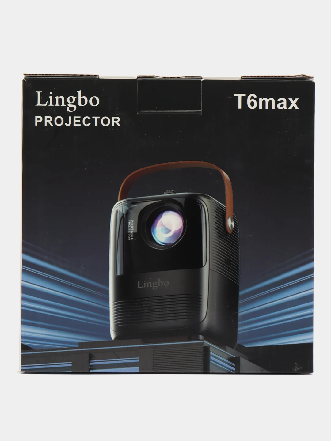 Белый проектор Lingbo T6, HDMI, USB, Android, Wi-Fi, Bluetooth, домашний кинотеатр