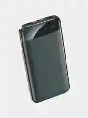 Черный внешний аккумулятор, 10000 мАч, USB Type-A/Type-C, портативный