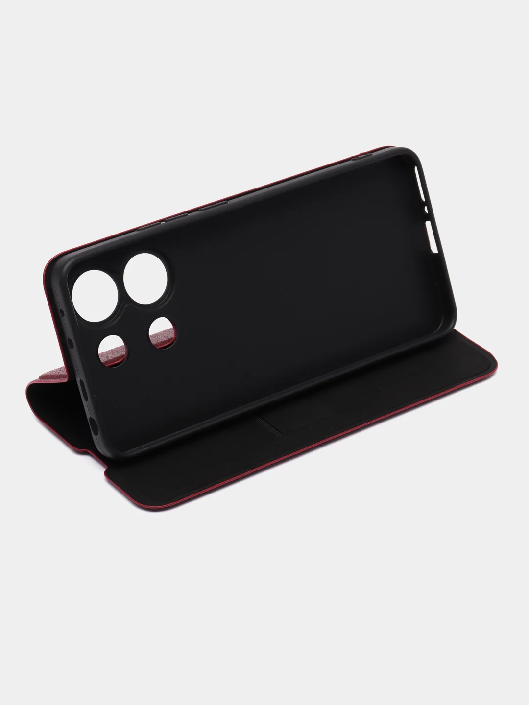 Бордовый чехол-книжка Xiaomi Redmi Note 13 4g / Сяоми Редми Нот 13 4Г