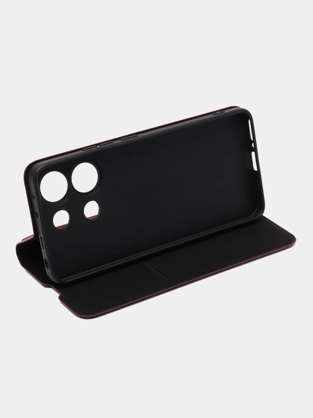 Коричневый чехол-книжка Xiaomi Redmi Note 13 4g / Сяоми Редми Нот 13 4Г