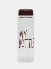 Коричневый бутылка для воды 500 мл "My bottle" 19,5х6 см