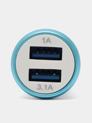Автомобильное зарядное устройство 2 USB, быстрая зарядка 1А/3.1А, АЗУ для прикуривателя