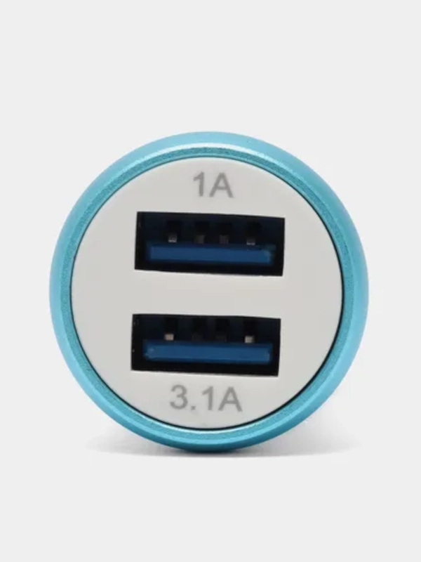 Автомобильное зарядное устройство 2 USB, быстрая зарядка 1А/3.1А, АЗУ для прикуривателя