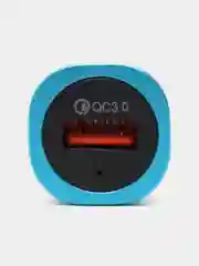 Синий автомобильное зарядное устройство USB 3.0A, быстрая зарядка, компактное АЗУ, Черный/Синий