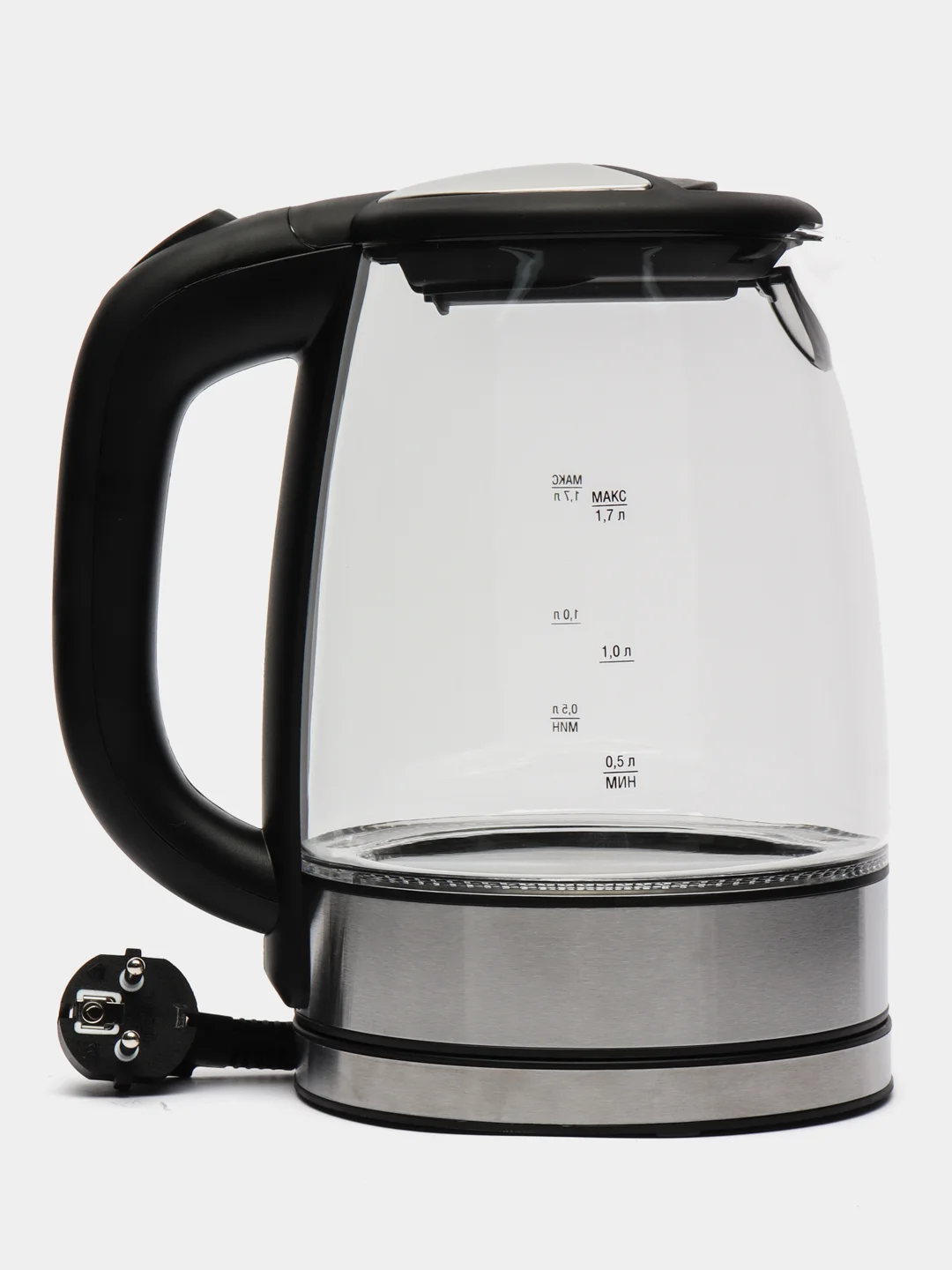 Черный чайник электрический Delta Lux DL-1204, объем 1 л