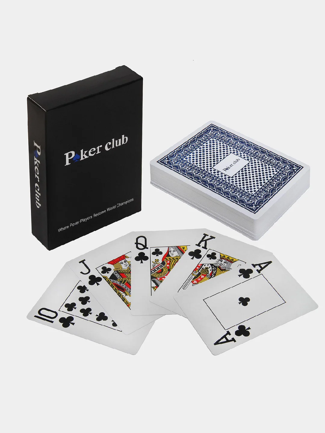 Красный карты игральные пластиковые Poker Club, для покера