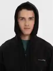 Черный спортивный мужской костюм на молнии