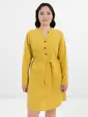 Горчичный платье женское