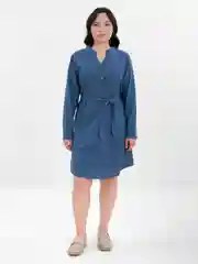 Синий меланж платье женское