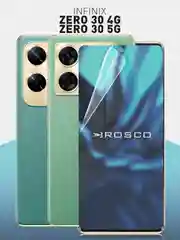 Защитная плёнка (1-2 шт) для Infinix Zero 30 4G/5G гидрогелевая ROSCO тонкая прозрачная