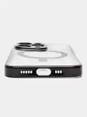 Черный чехол для IPhone 13 Pro силиконовый с Mag Safe и цветной окантовкой