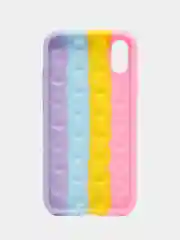Кораллово-розовый чехол для iPhone X, iPhone XS, серия Pop it, антистресс