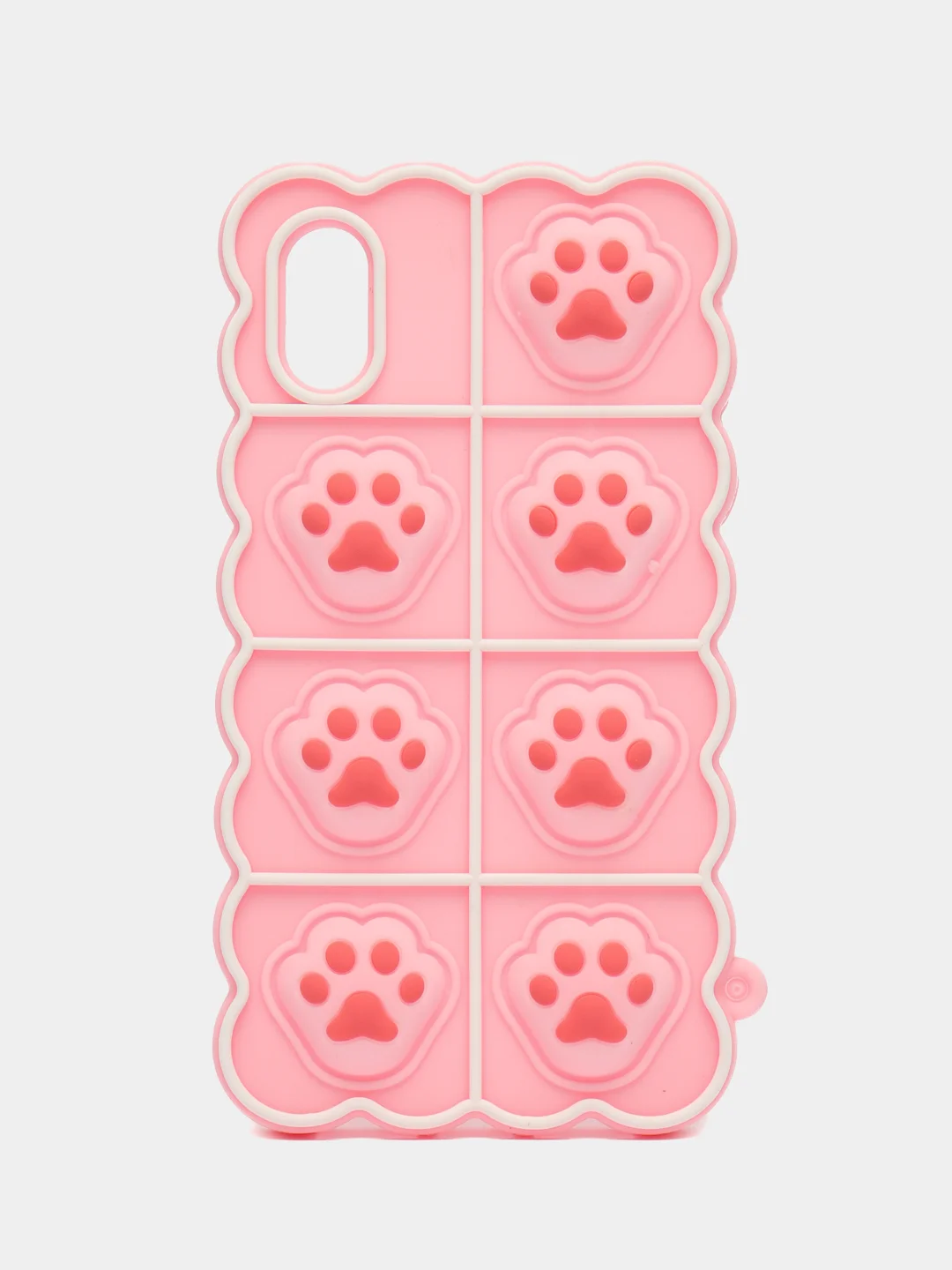 Розовый чехол для iPhone X, iPhone XS, серия Pop it, антистресс