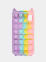 Кремовый чехол для iPhone XR, серия Pop it, антистресс