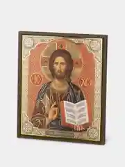Икона освящённая Духовный Наставник "Господь Вседержитель", на МДФ, 10 х 12