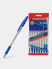 Ручка шариковая ErichKrause R-301 Stick Original, 0.7 мм, синий, 8 штук