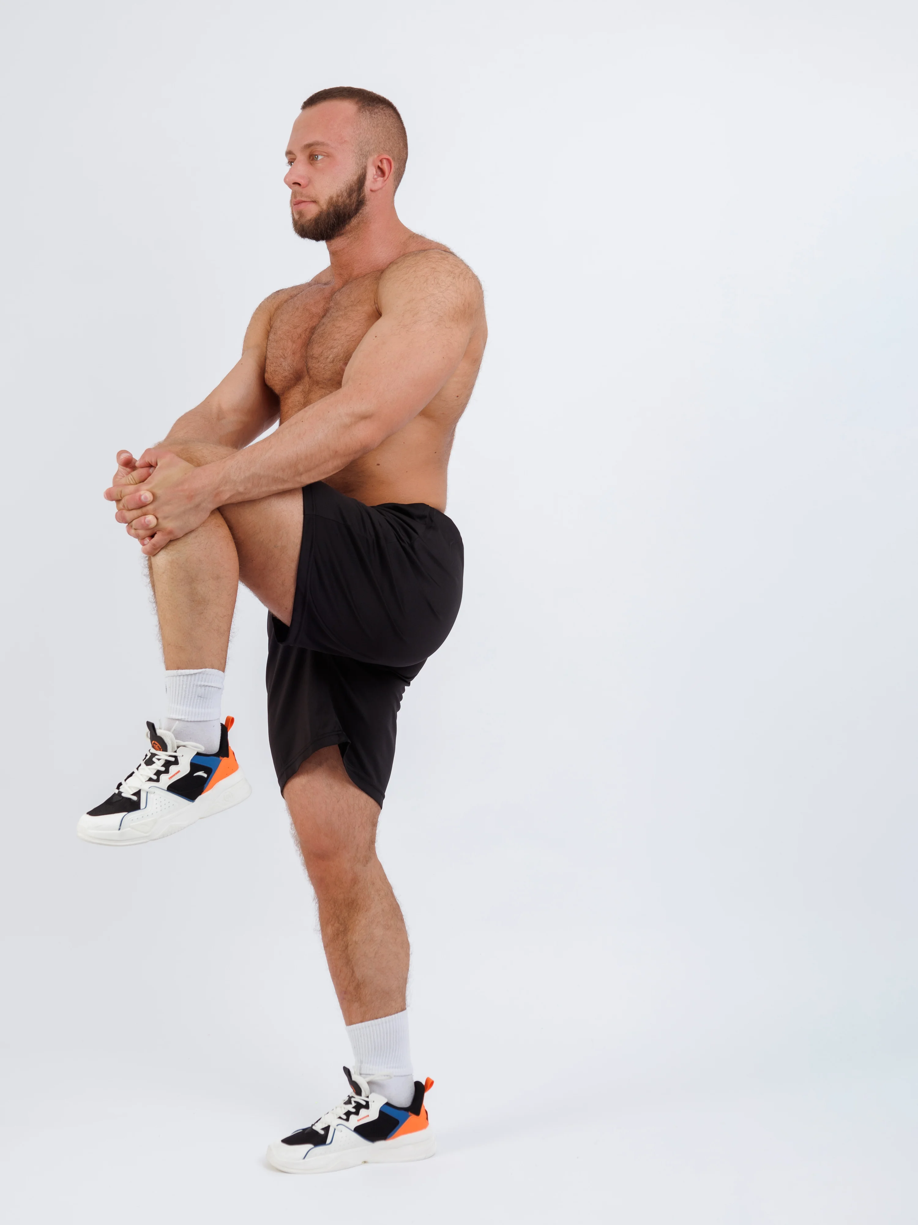 Черный шорты мужские спортивные, черные
