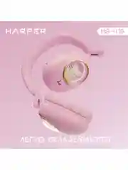 Розовый беспроводные накладные BT наушники HARPER HB-416