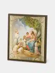 Икона освящённая Духовный Наставник "Благословение детей" на МДФ, 10 х 12