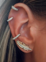 Серьги кафф в комплекте, 4 шт