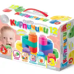 Конструктор Десятое королевство "Мягкие кирпичики extra", с ионами серебра, 12 деталей